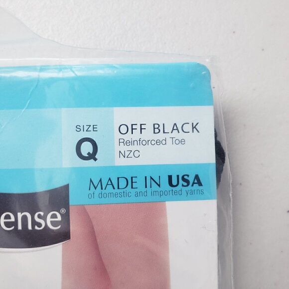 No Nonsense Knee Highs Off Black Size Q Reinforced Toe Nylon - Picture 3 of 4